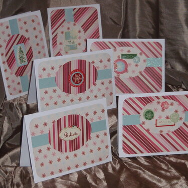 Christmas cards in pink.