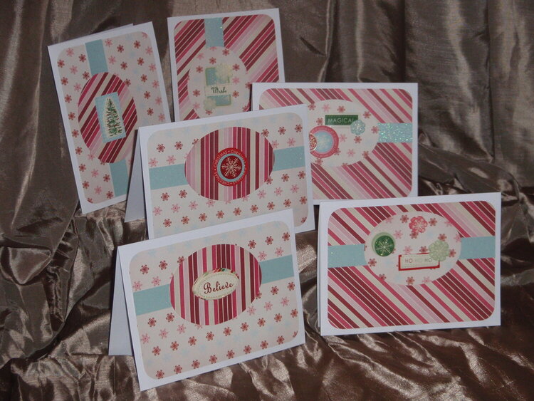Christmas cards in pink.