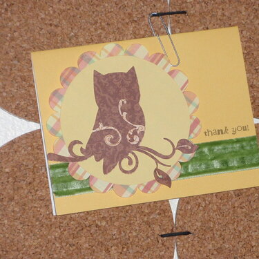 Owl &#039;thank you&#039; Card