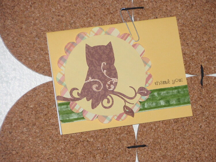 Owl &#039;thank you&#039; Card