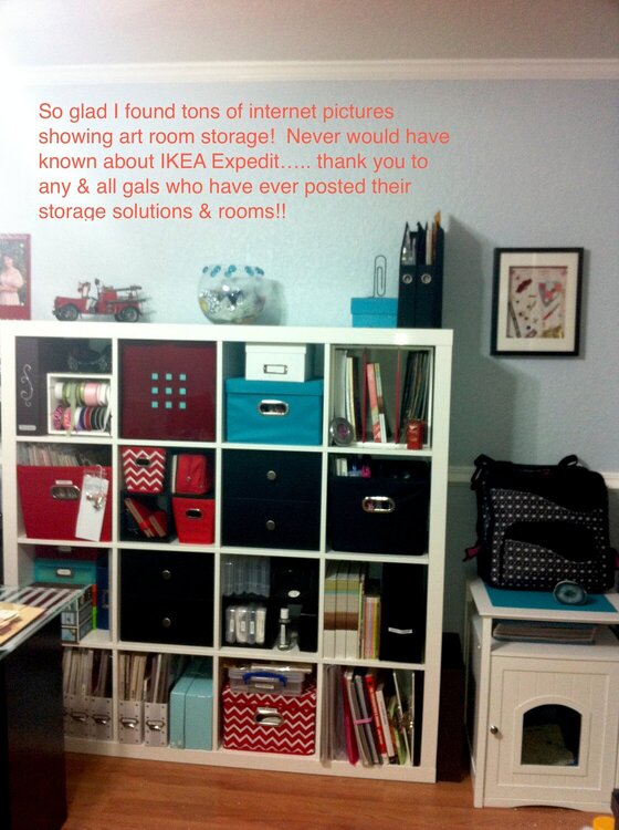 Expedit from Ikea Art Room MakeOver
