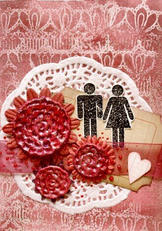 love card + clay flower TUTORIAL