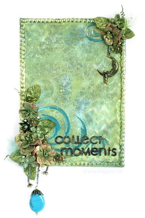 Collent Moments canvas and TUTORIAL  *** Scraps of Darkness *** &quot;Jamaican Sunset&quot; Kit