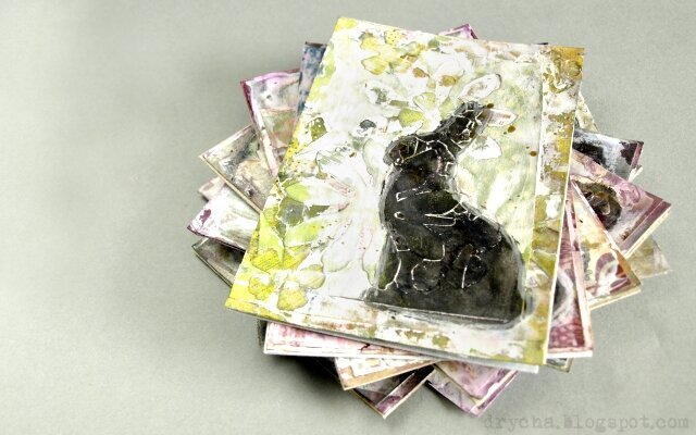 Mixed media easter cards