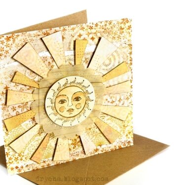Sunny card with 3rd Eye stamps