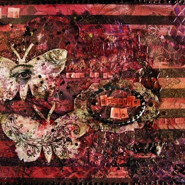 &quot;Breathe me&quot; journal page *Scraps of Darkness* &quot;Destinations&quot; Kit