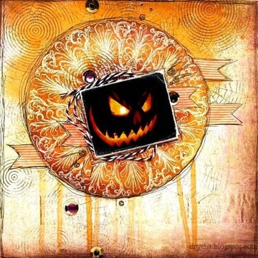 Halloween pumpkin 2010 * using 3rd Eye stamps