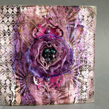 Pink and purple card using 3rd Eye stamps