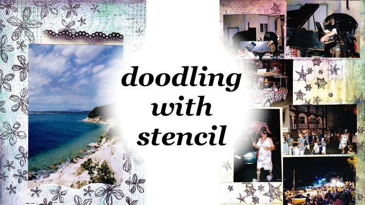 Doodling with stencil VIDEO tutorial