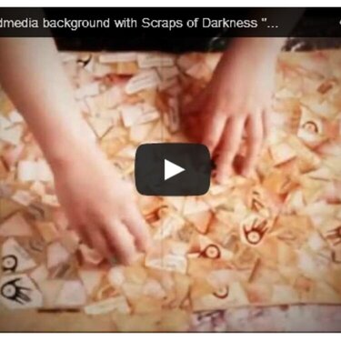 mixed media background tutorial with * Scraps of Darkness * Day Glo Kit