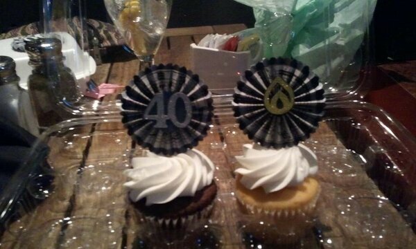 40th Birthday Cupcake Toppers