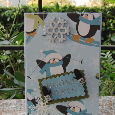 Xmas card: Penguins