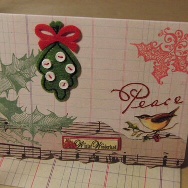 Christmas card with Peace