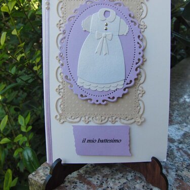 Christening card for a babygirl