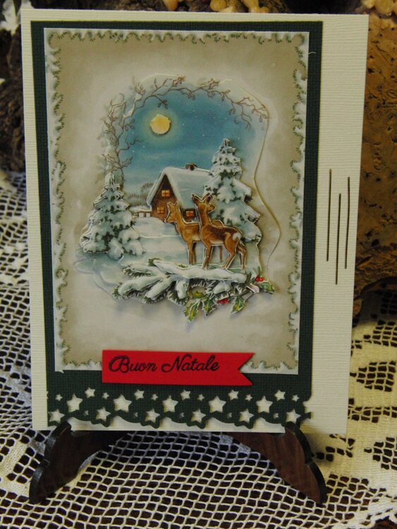 Deers and snow card