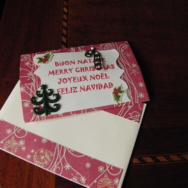 Multi languages Christmas+envelope