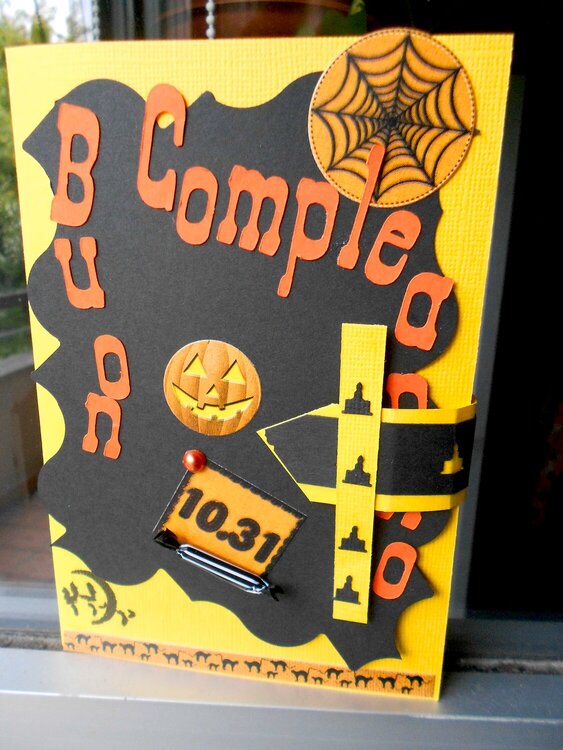 Bday card Halloween with closing