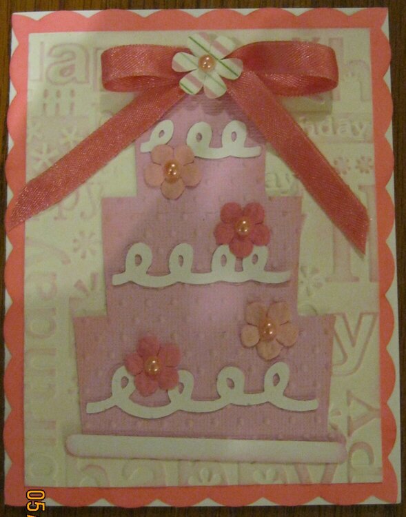 Happy birthday cake card