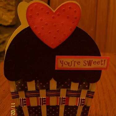 you&#039;re sweet cupcake card