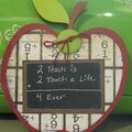 2 teach apple teacher card