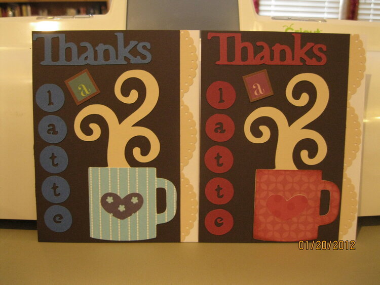 thanks a latte cards