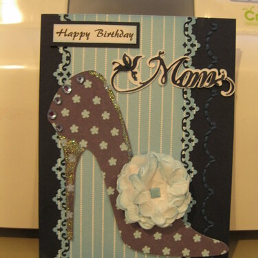 Happy birthday Mom shoe card