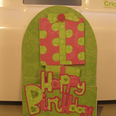 happy birthday tri-fold card