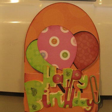 happy Birthday balloon card