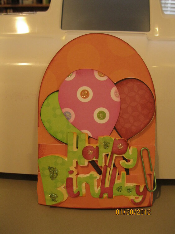 happy Birthday balloon card