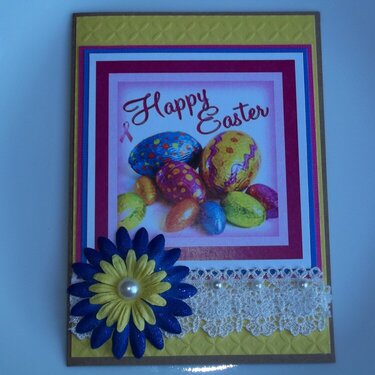 Happy easter, breat cancer card...
