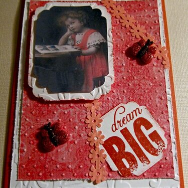 Vintage Inspired &quot;Dream Big&quot; Inspirational Card