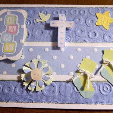 Baptism (Communion) Card for a Baby Boy