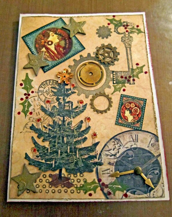 Steampunk Christmas Card