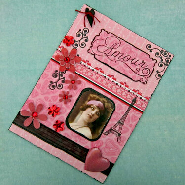 Vintage Inspired, Shabby Chic Valentine Card