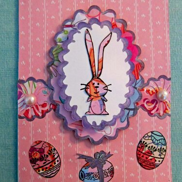 Whimsical Bunny Easter Card