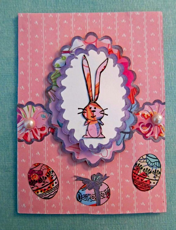 Whimsical Bunny Easter Card