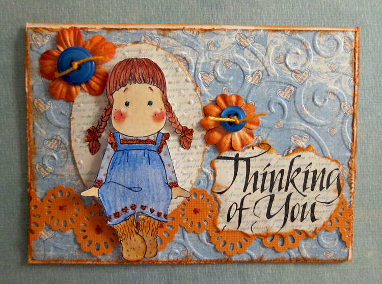 &quot;Thinking of You&quot; Card with Magnolia Stamp