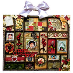 Hybrid Christmas Letter Block Tray "Merry Christmas to You"