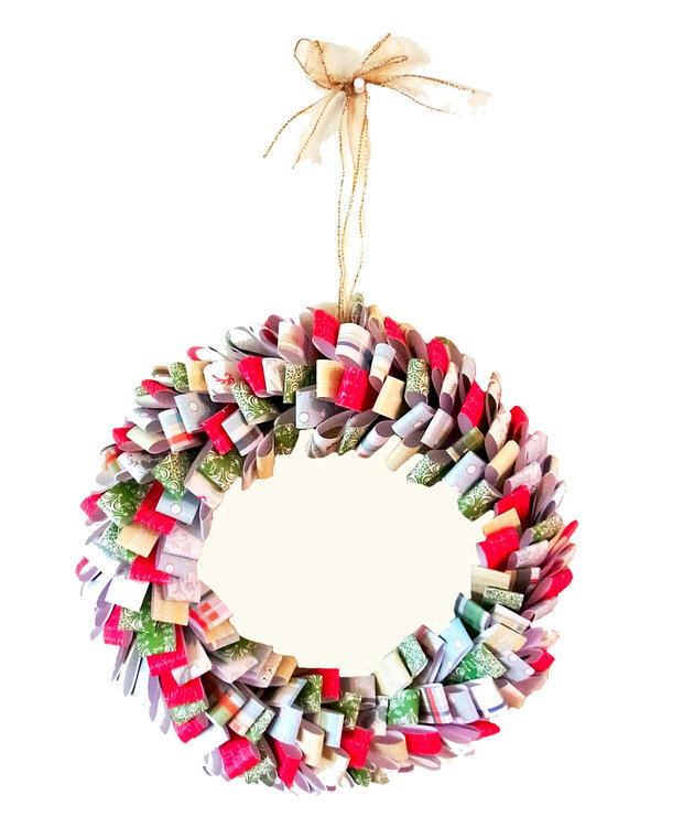 Holiday Looped Paper Wreath