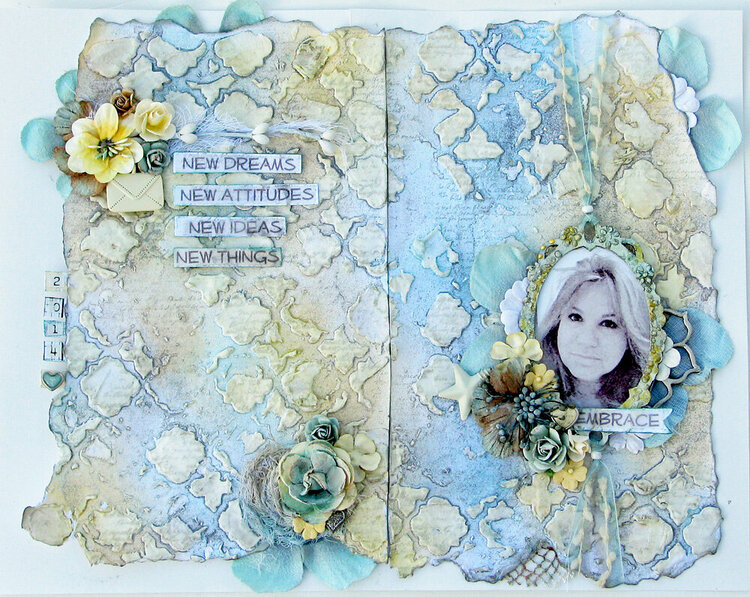 Art Journal Page for Berry71Bleu Word Challenge