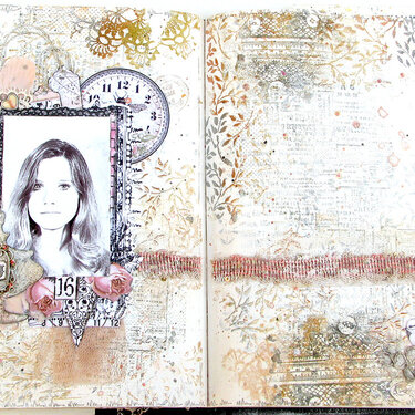 The &quot;J&quot; page in my Women of Substance Art Journal