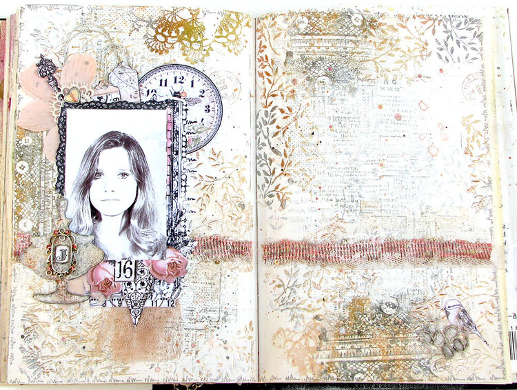 The &quot;J&quot; page in my Women of Substance Art Journal