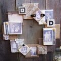 Vintage Canvas & Burlap Frame Wreath