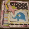 Baby Girl Elephant card