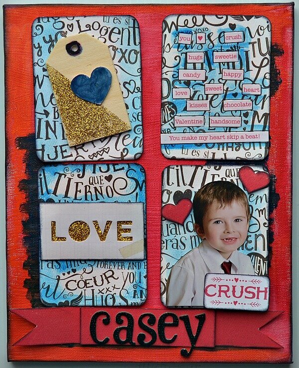 My Creative Scrapbook February Kit Love Canvas