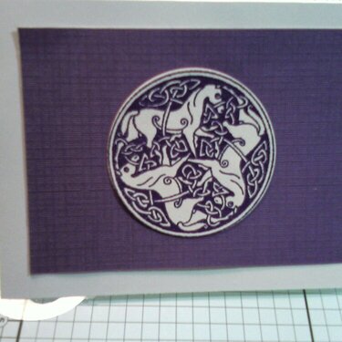 Celtic horses card - purple