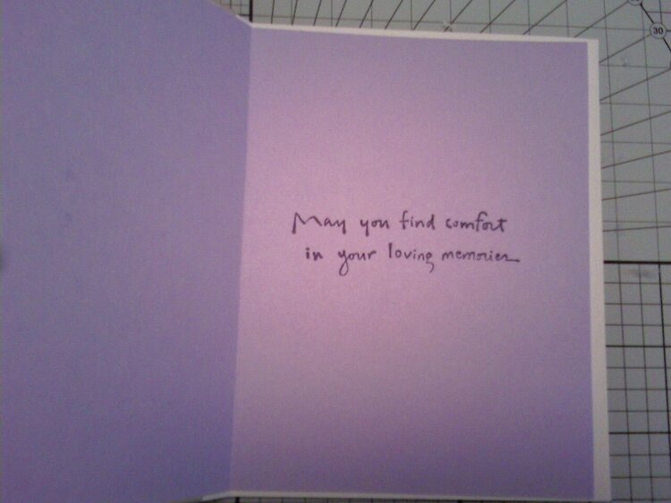 inside Sympathy card