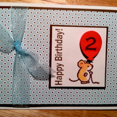 Birthday card for 2 year old
