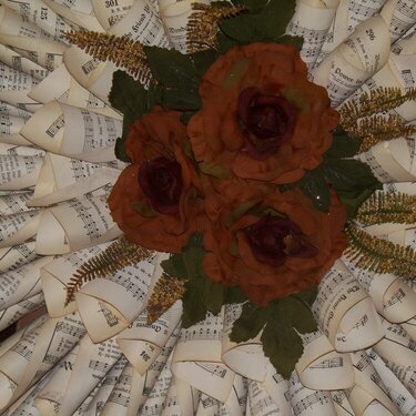 Fall Antique Book Wreath Details