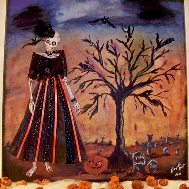 Halloween Painted/Altered Canvas